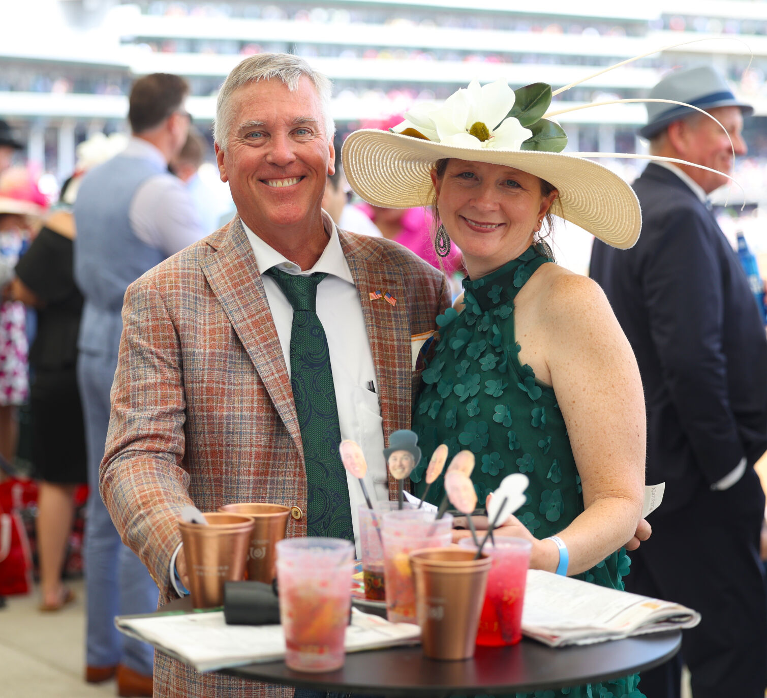 Couple poses for a photo at First Turn CLub.JPG